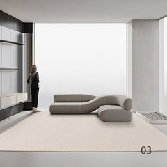 ニュージーランドウール100%!裏まで天然素材のみの極厚無地カーペット(Angie)