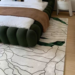 高級手作りタフティングガン刺しカーペット(Verdant Vein)