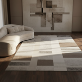 定番北欧風3Dデザインのウィルトン織カーペット(Erhai Blue)