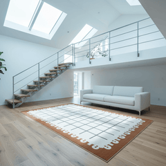 定番北欧風3Dデザインのウィルトン織カーペット(Archaic Rhythm)