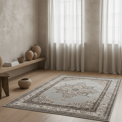 定番北欧風3Dデザインのウィルトン織カーペット(Andes)