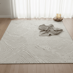 定番北欧風3Dデザインのウィルトン織カーペット(Simple Love)