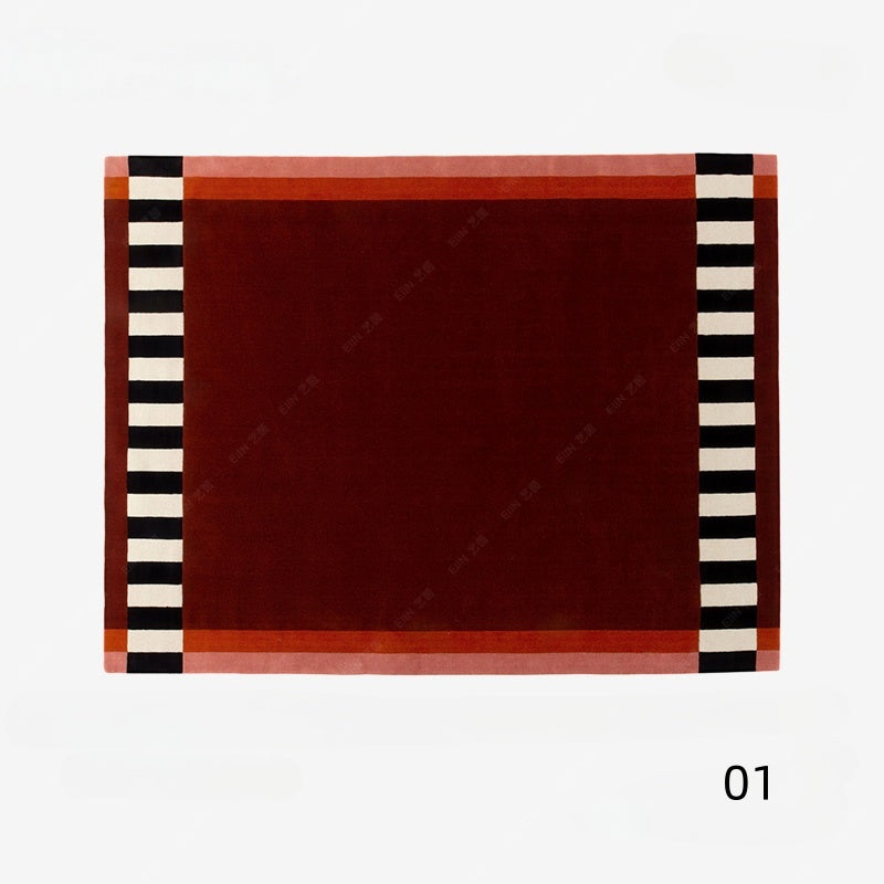 高級手作りタフティングガン刺しカーペット（Frame Stripe）