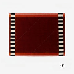 高級手作りタフティングガン刺しカーペット（Frame Stripe）