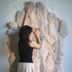 高級手作りタフティングガン刺しカーペット（Stone Mist）