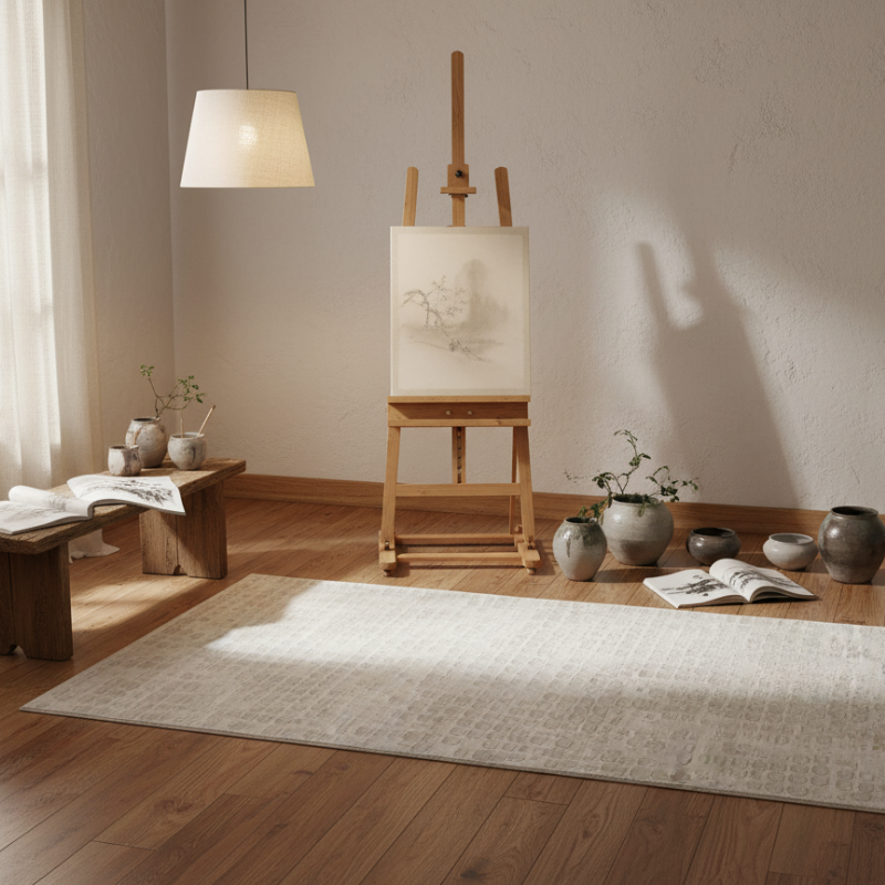 定番北欧風3Dデザインのウィルトン織カーペット（Burton）