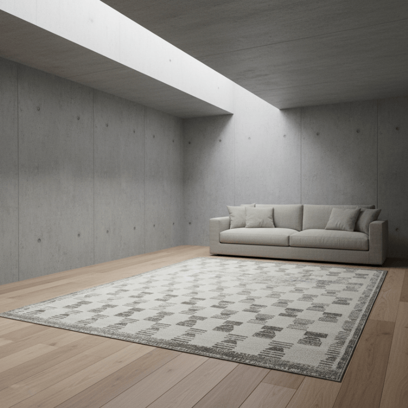 定番北欧風3Dデザインのウィルトン織カーペット（Archaic Rhythm）