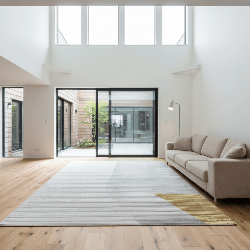 定番北欧風3Dデザインのウィルトン織カーペット（Gulang Isle）