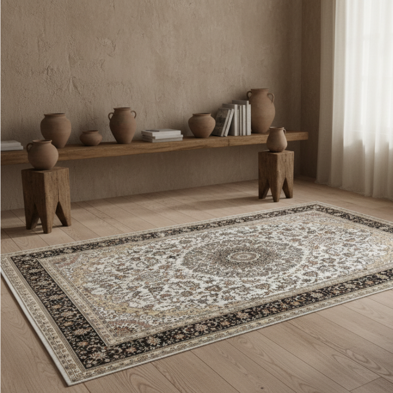 定番北欧風3Dデザインのウィルトン織カーペット（Andes）