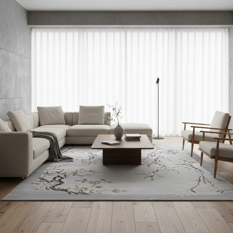 定番北欧風3Dデザインのウィルトン織カーペット（Andes）