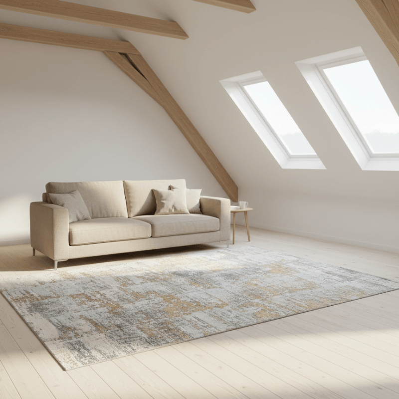 定番北欧風3Dデザインのウィルトン織カーペット（Palachi）