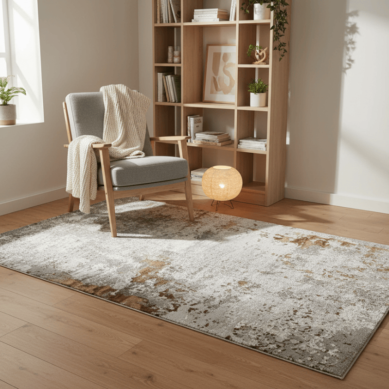 定番北欧風3Dデザインのウィルトン織カーペット（Palachi）