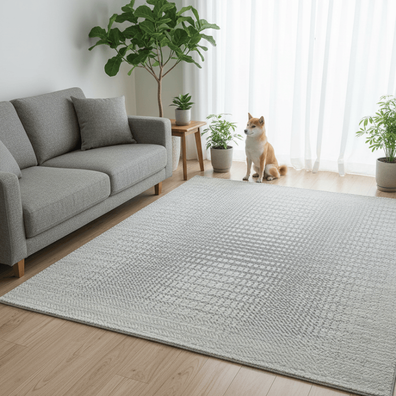 定番北欧風3Dデザインのウィルトン織カーペット（Pure Yang）