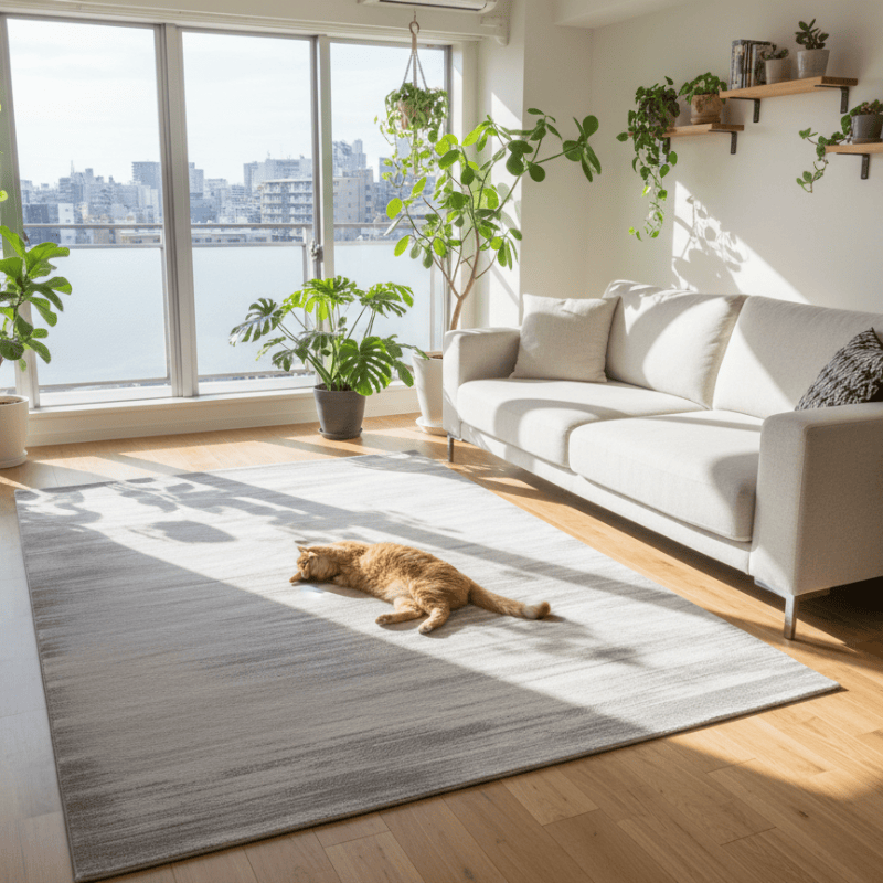 定番北欧風3Dデザインのウィルトン織カーペット（Eterin Pavilion）