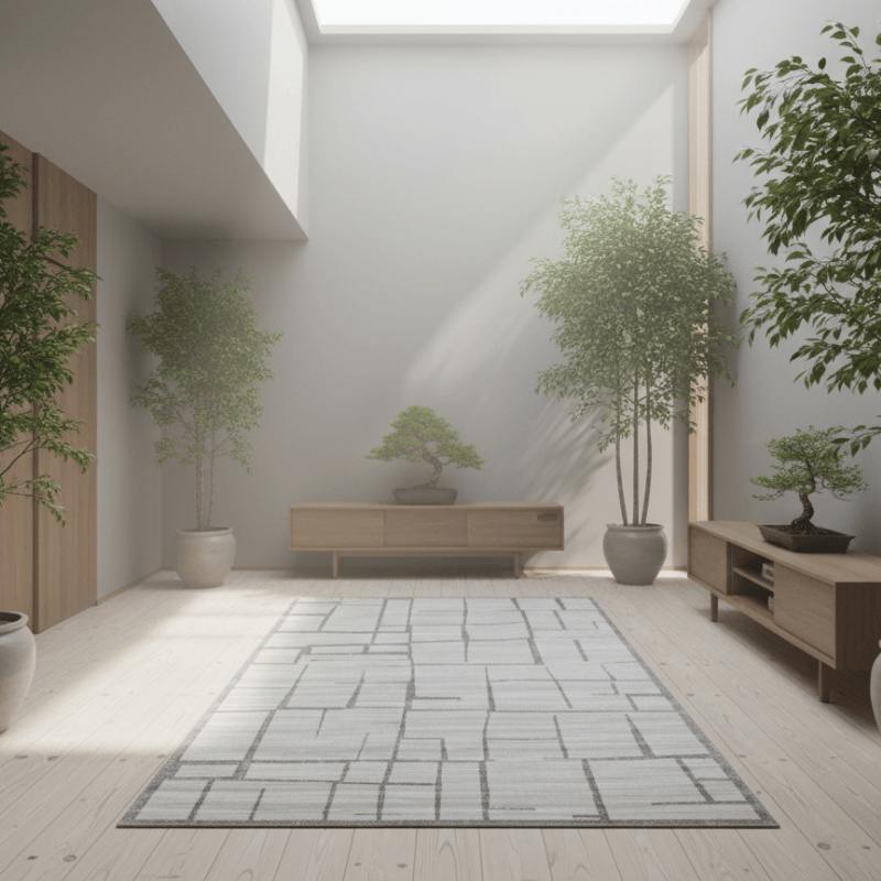 定番北欧風3Dデザインのウィルトン織カーペット（Eterin Pavilion）