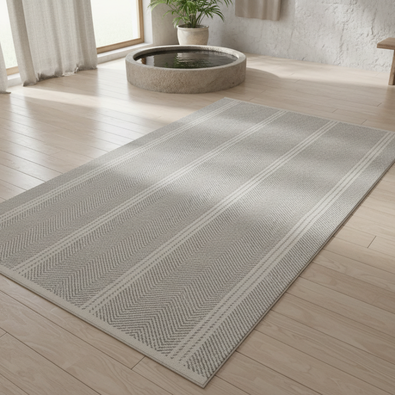 定番北欧風3Dデザインのウィルトン織カーペット（Spring Haze）