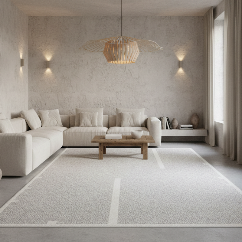 定番北欧風3Dデザインのウィルトン織カーペット（Spring Haze）