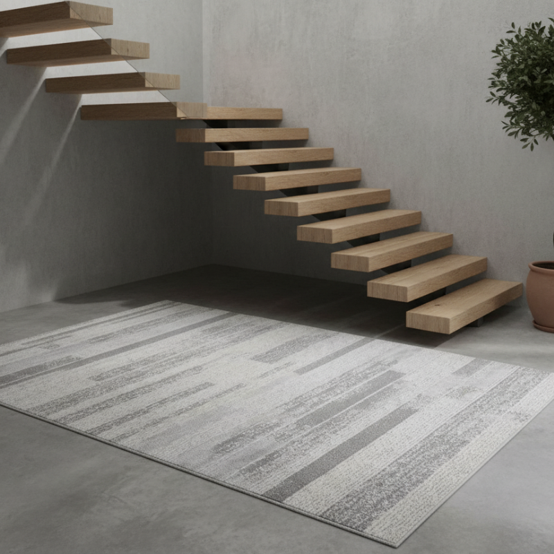 定番北欧風3Dデザインのウィルトン織カーペット（Spring Haze）