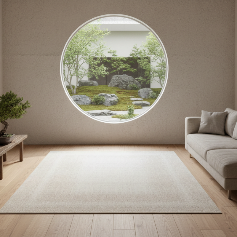 定番北欧風3Dデザインのウィルトン織カーペット（Spring Haze）