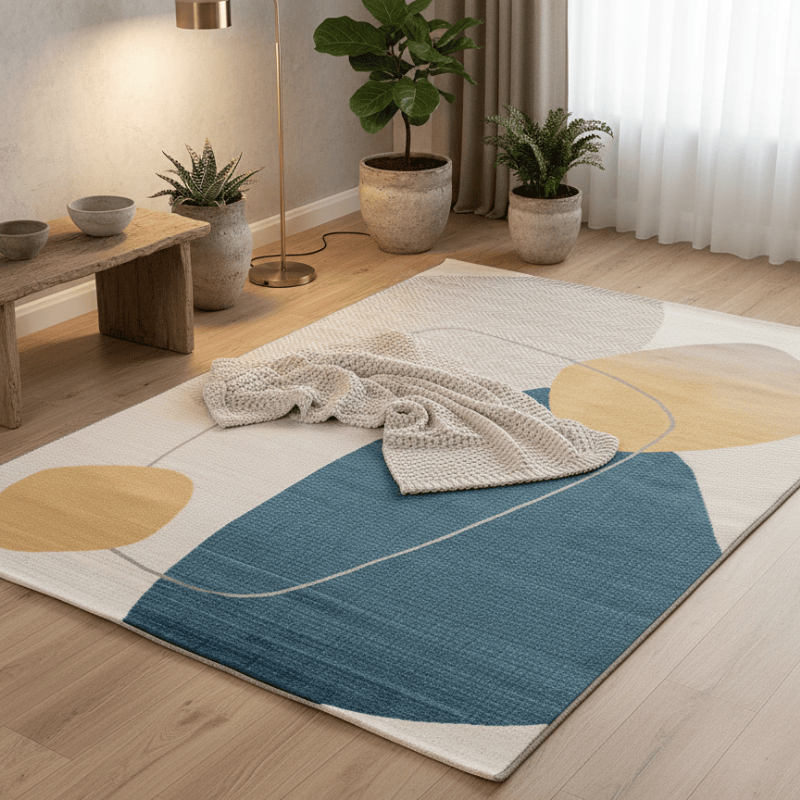 定番北欧風3Dデザインのウィルトン織カーペット（Grande）