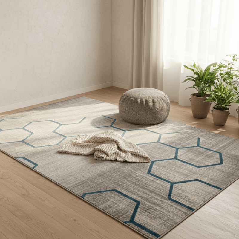 定番北欧風3Dデザインのウィルトン織カーペット（Grande）