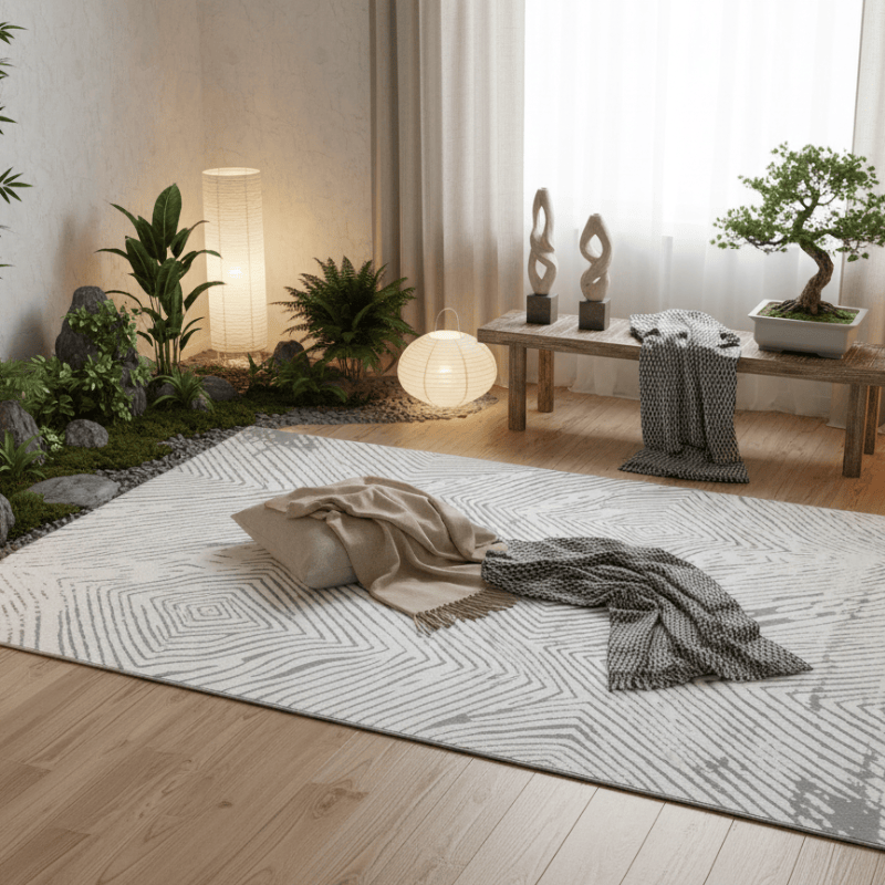 定番北欧風3Dデザインのウィルトン織カーペット（Simple Love）