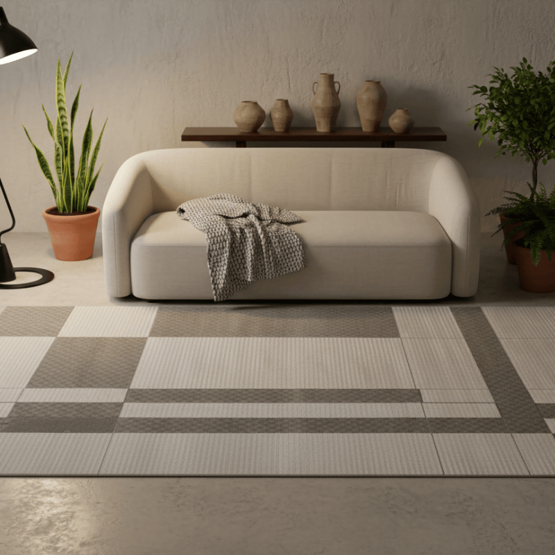 定番北欧風3Dデザインのウィルトン織カーペット（Carlson）