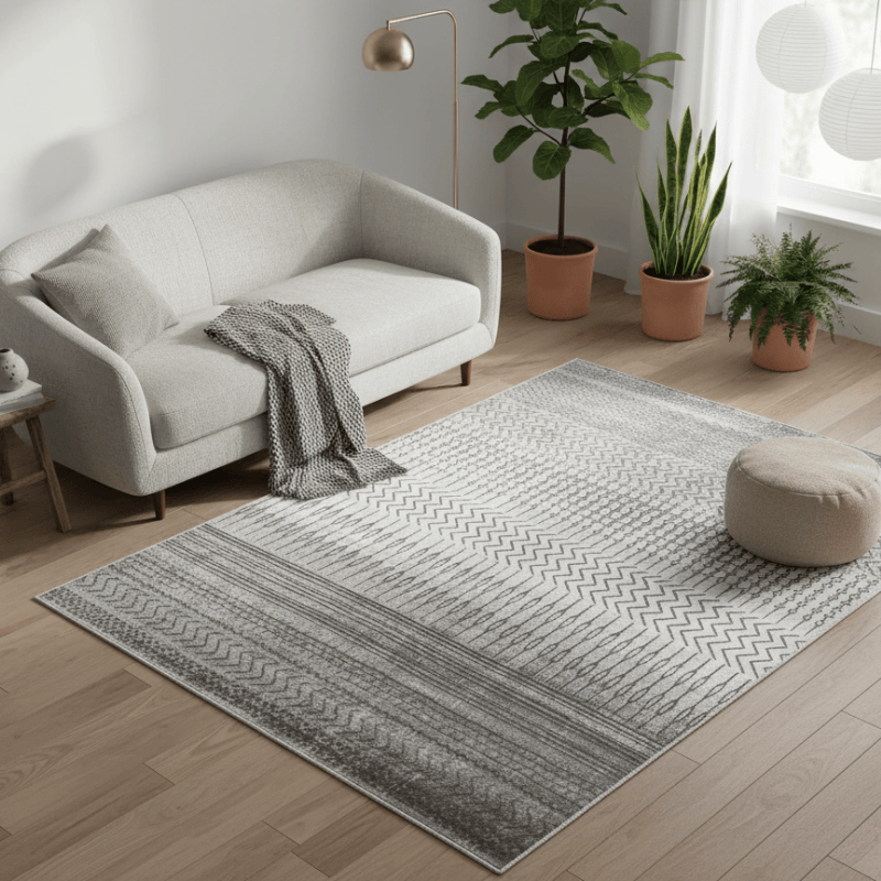 定番北欧風3Dデザインのウィルトン織カーペット（Nantien Grove）