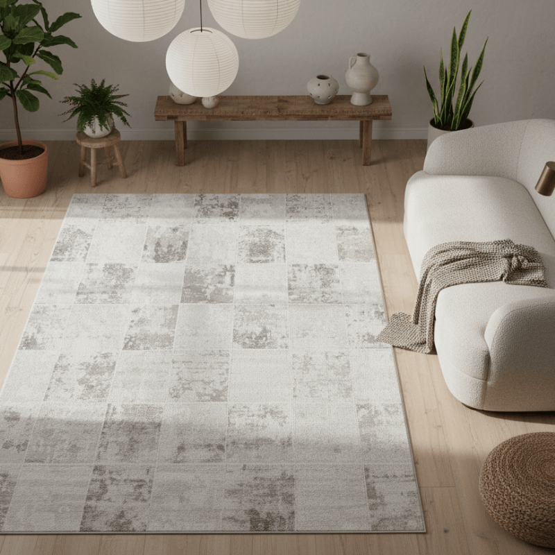 定番北欧風3Dデザインのウィルトン織カーペット（Mandor）