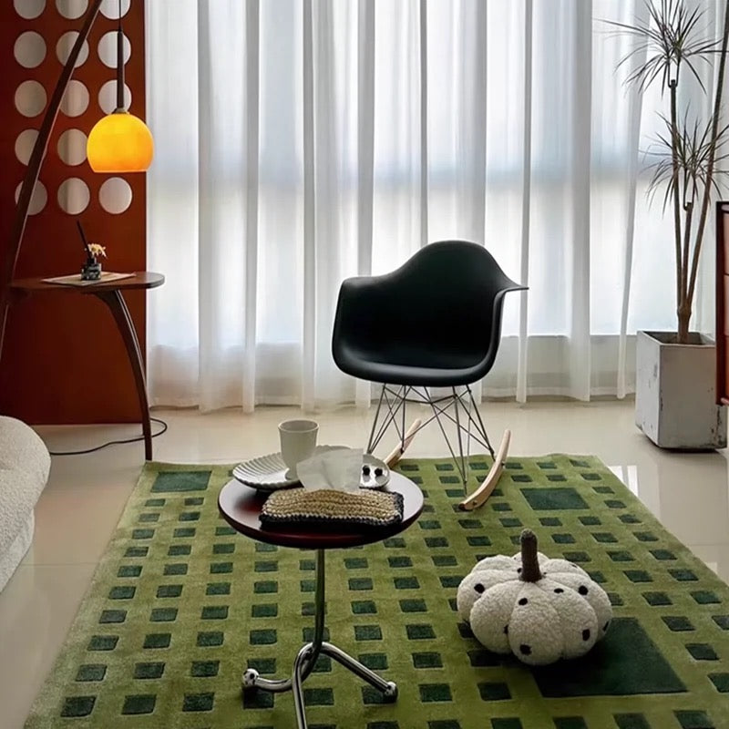 高級手作りタフティングガン刺しカーペット（Green Square）