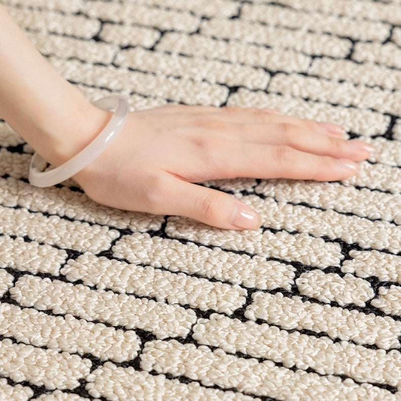 定番北欧風3Dデザインのウィルトン織カーペット（Waterproof Carpet-02）