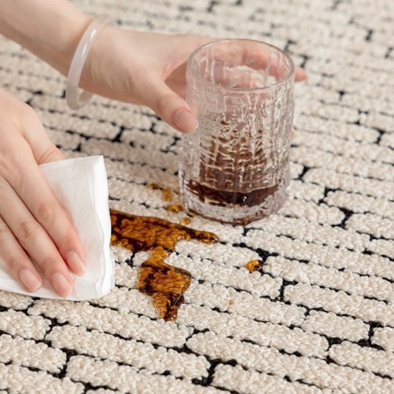 定番北欧風3Dデザインのウィルトン織カーペット（Waterproof Carpet-02）
